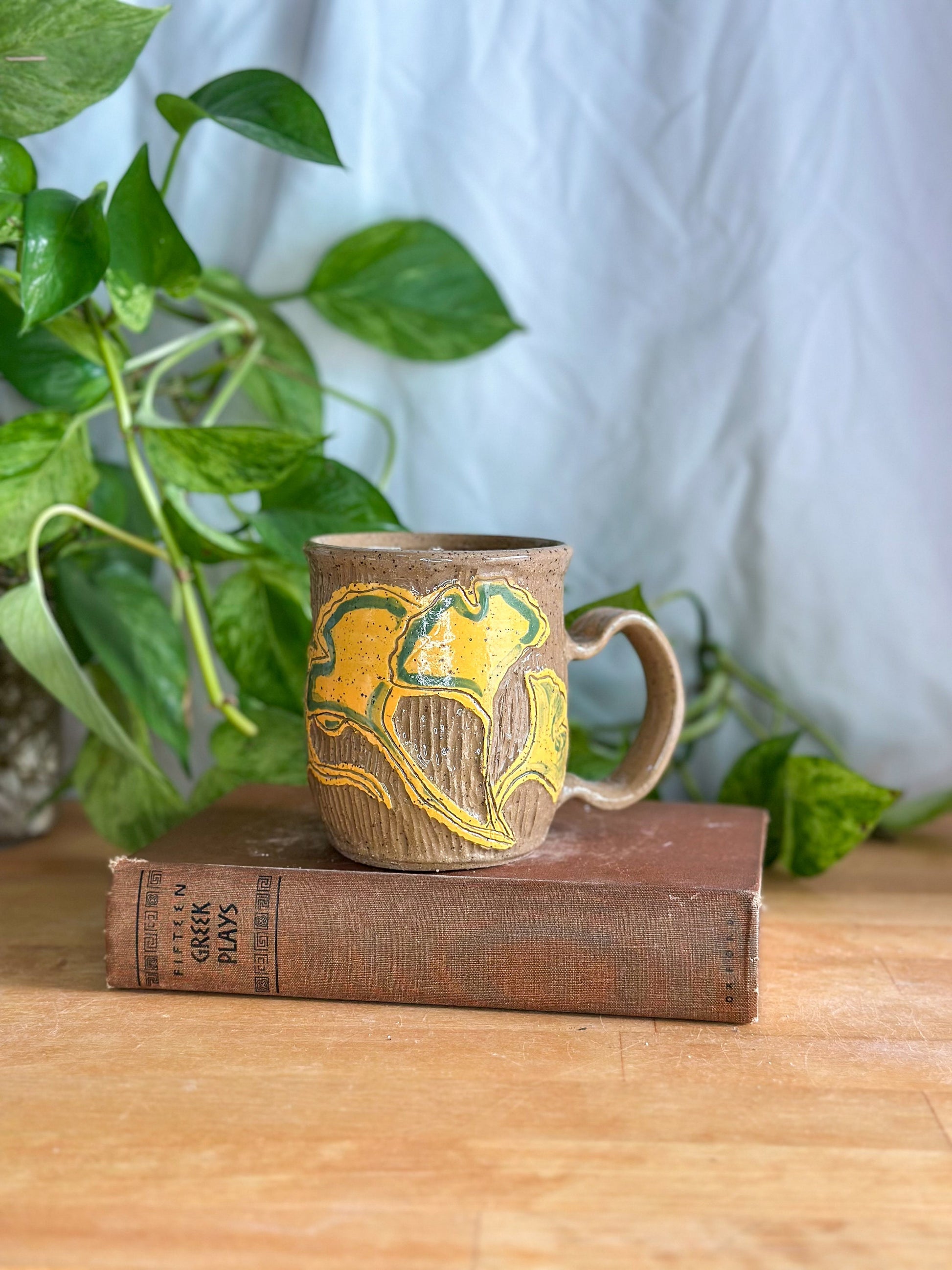 ginkgo leaf mug