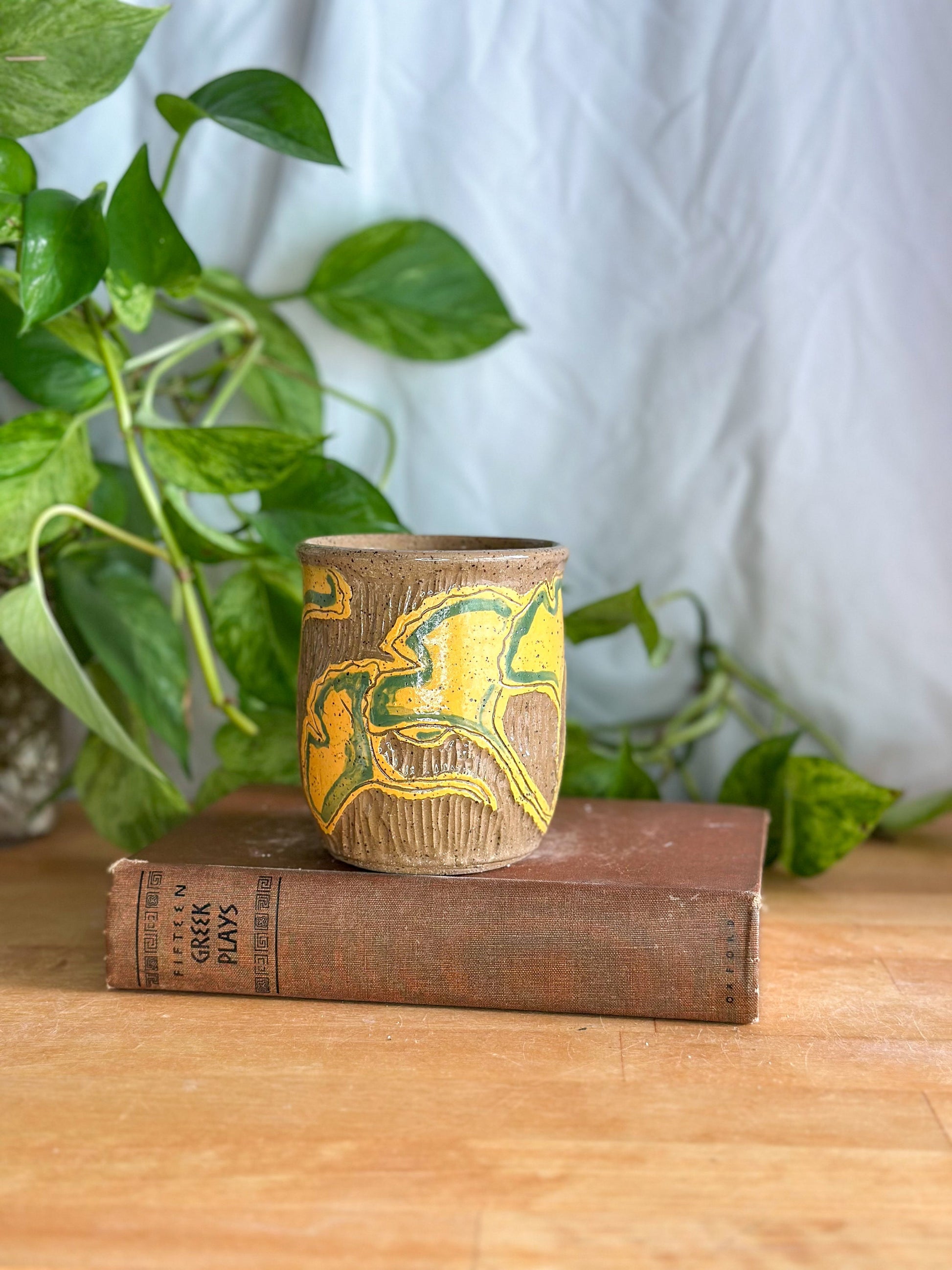 mug with two leaves