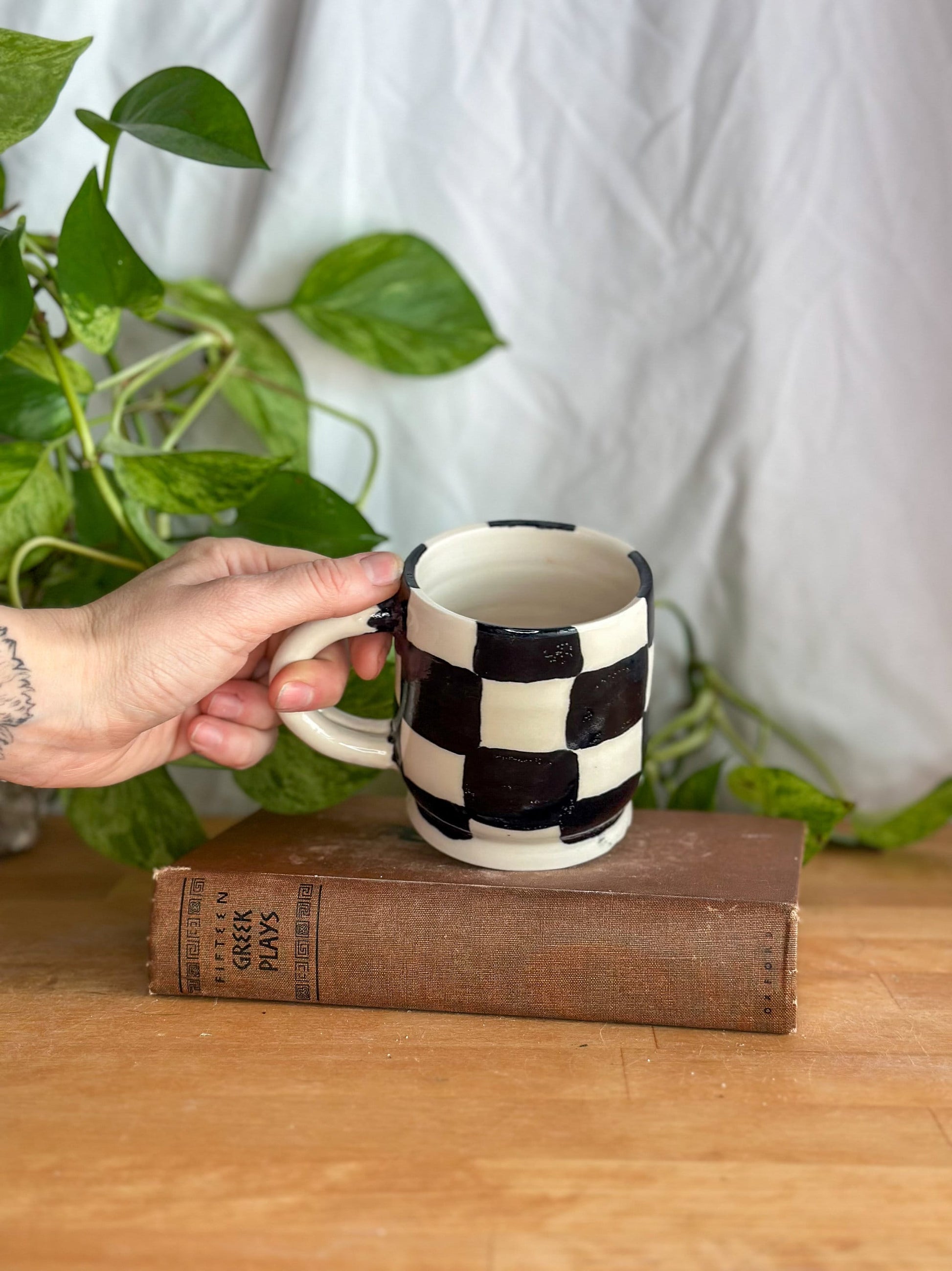 simple checker mug