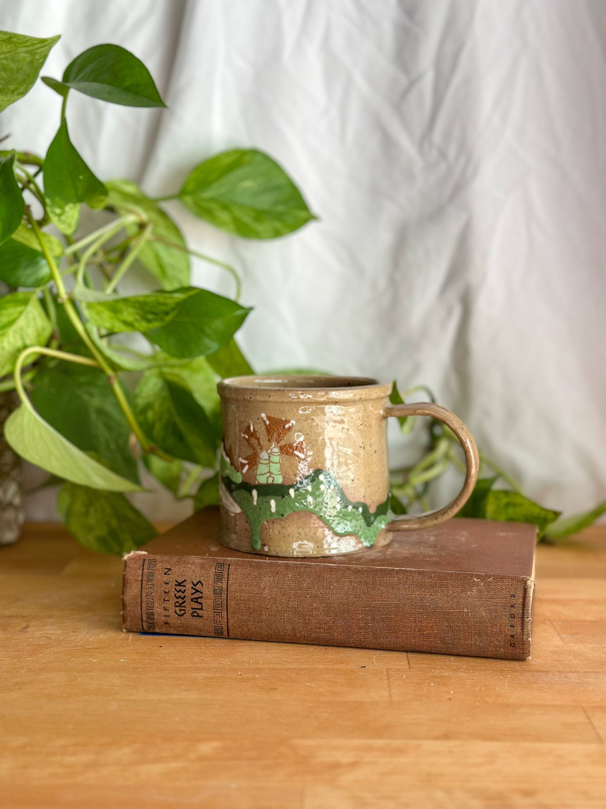 speckled brown mug