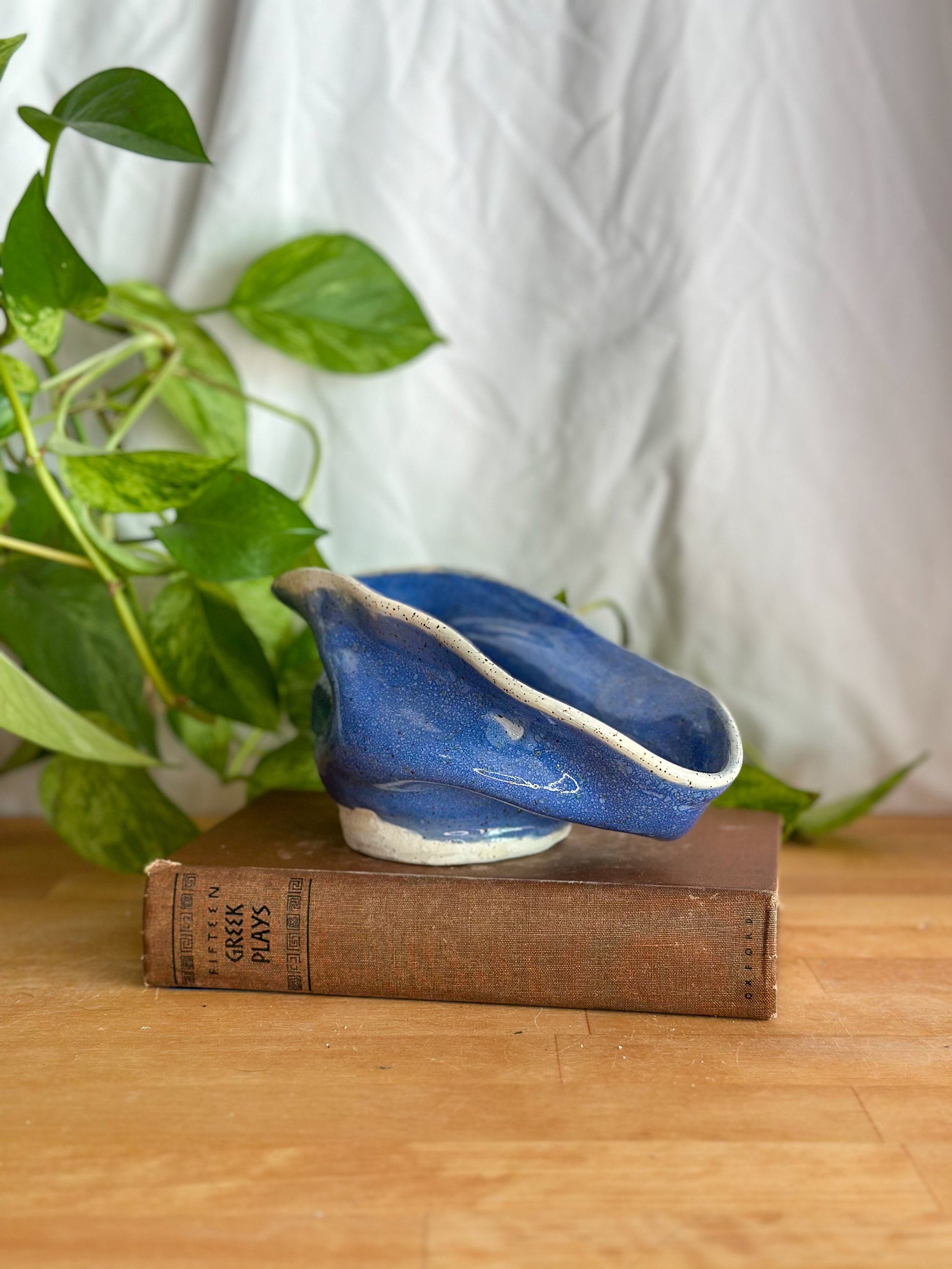 funky blue bowl for housewarming present