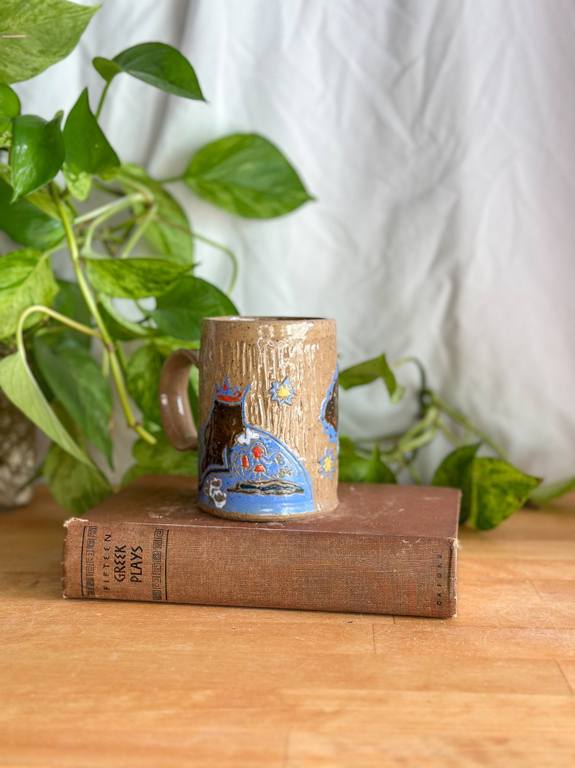 space mug with planets