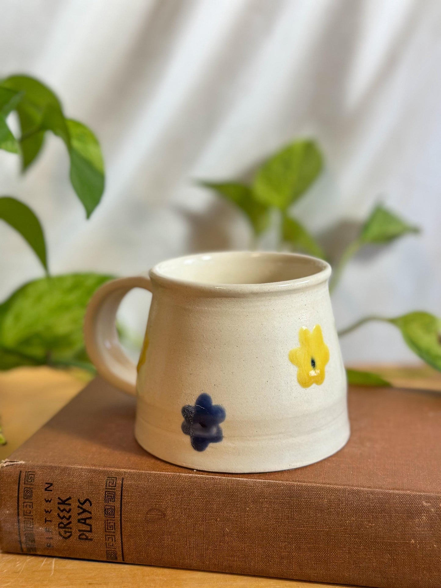 melting flowers matte coffee mug