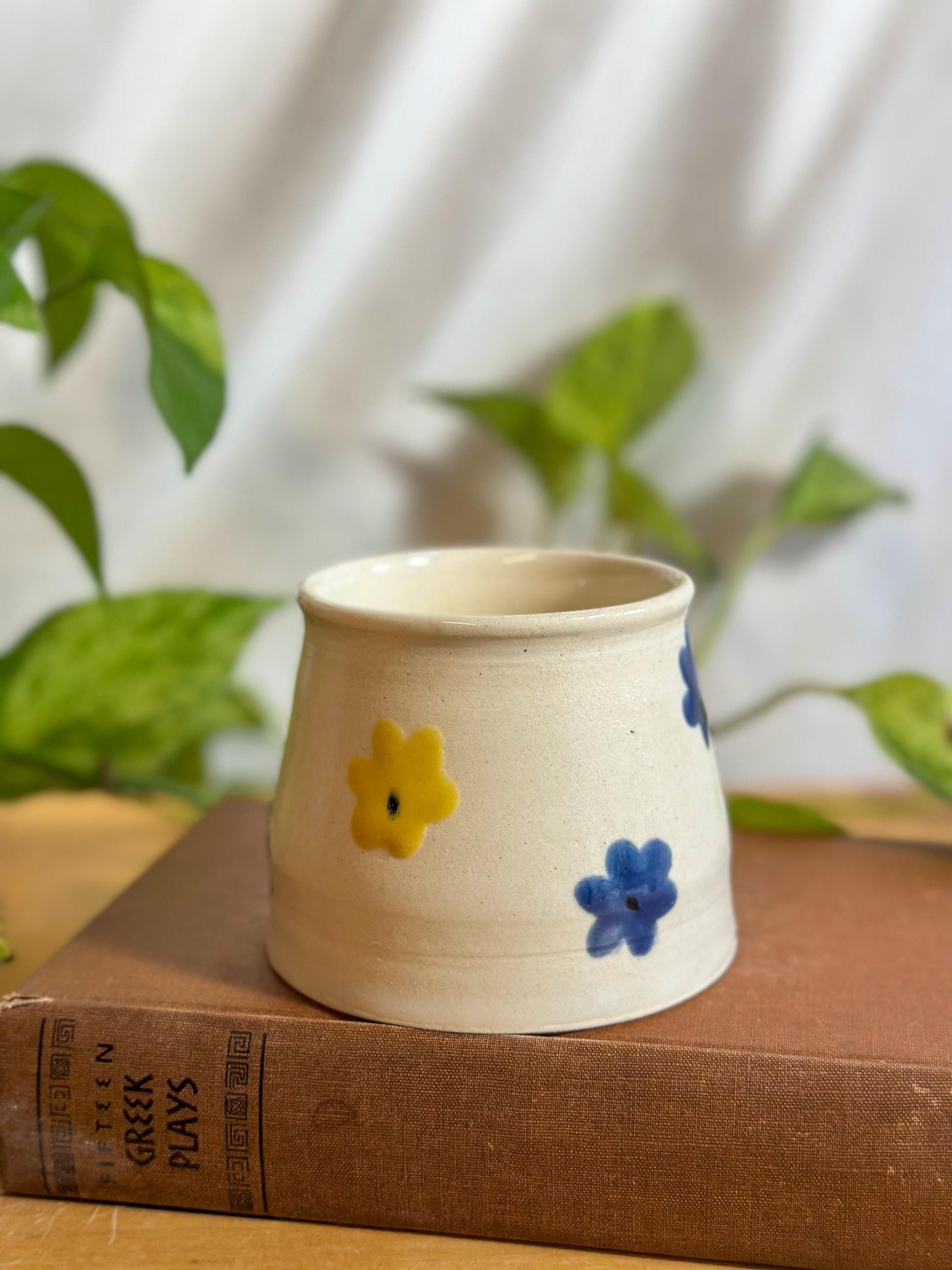 melting flowers matte coffee mug