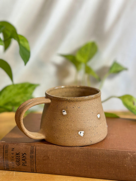 tiny ghosties matte coffee mug