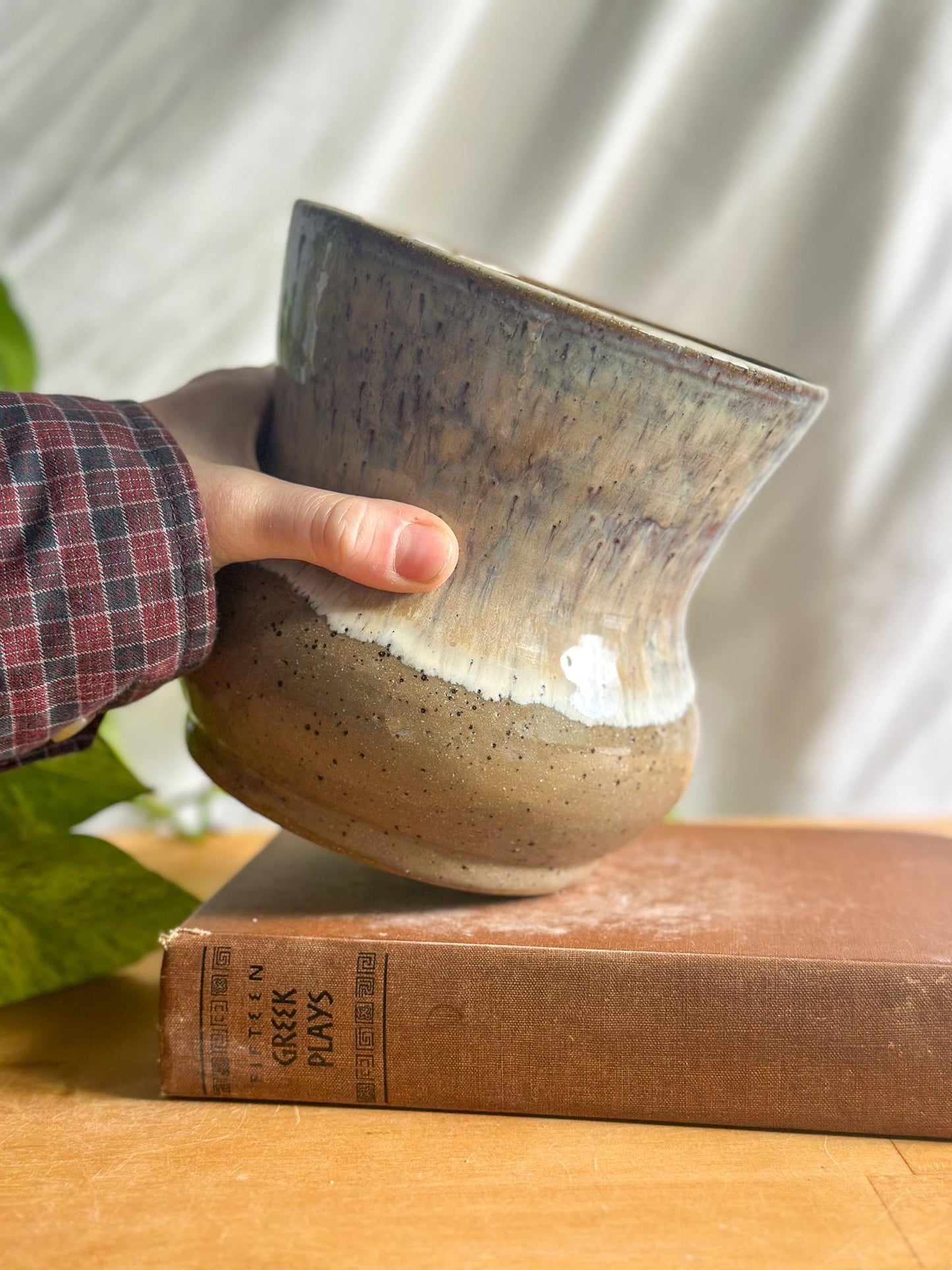 large crystal ceramic vase