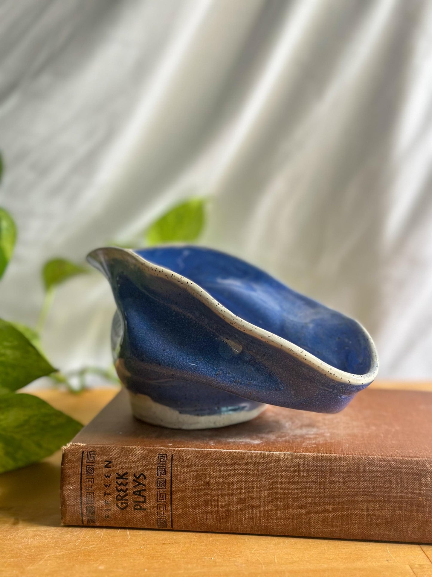 decorative blue bowl - structural vase