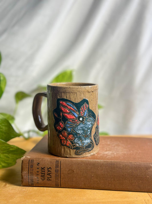 floral mouse character mug