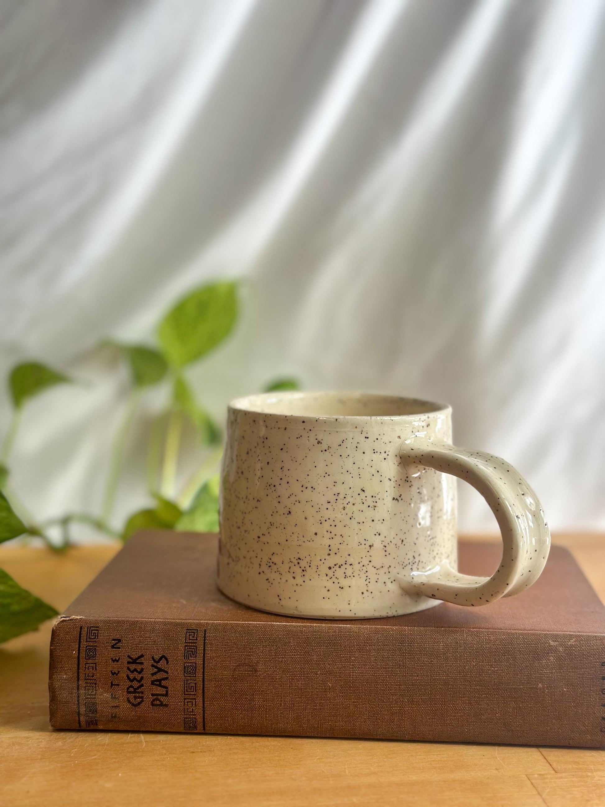 retro flower ceramic camping mug