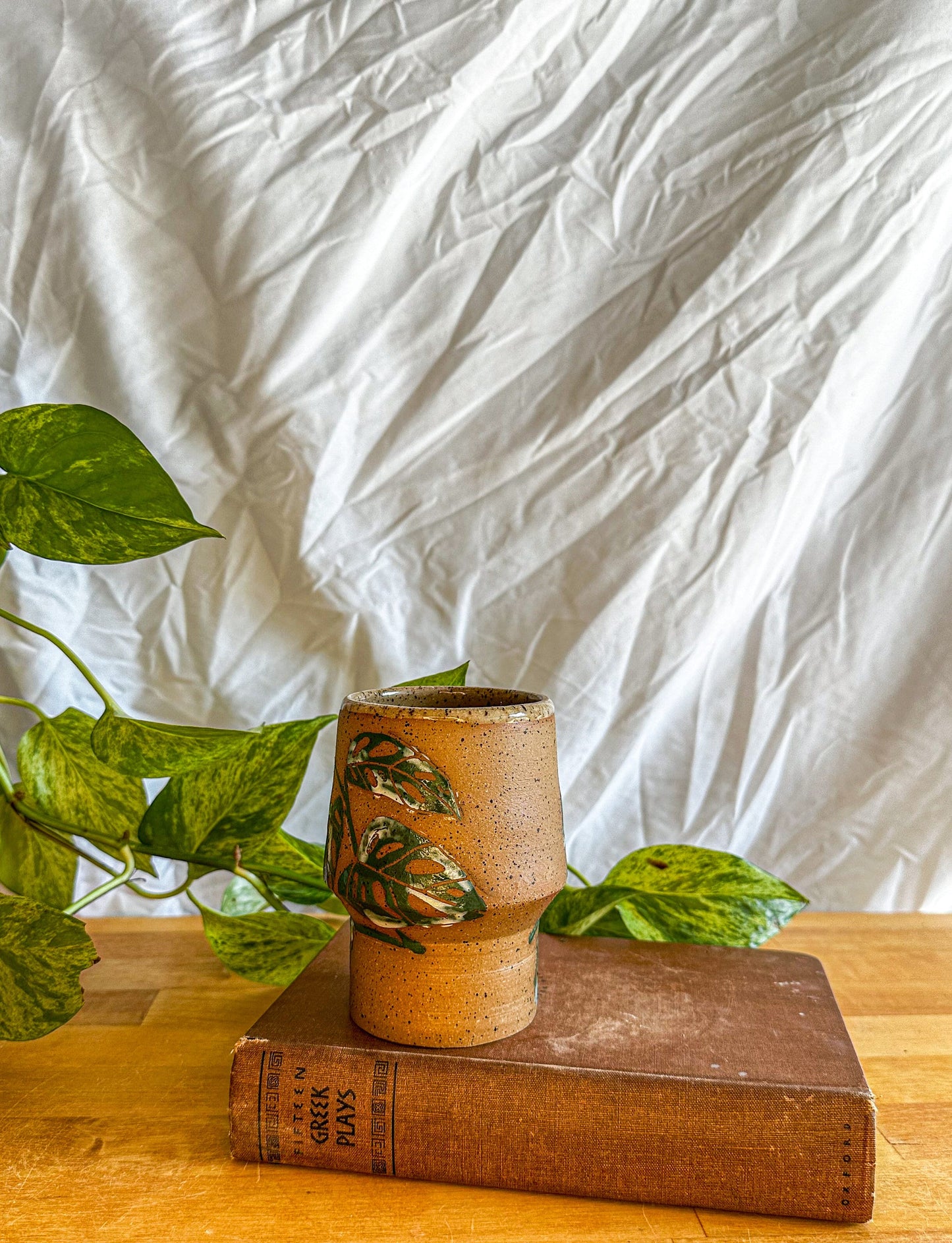 plant mug side view cute