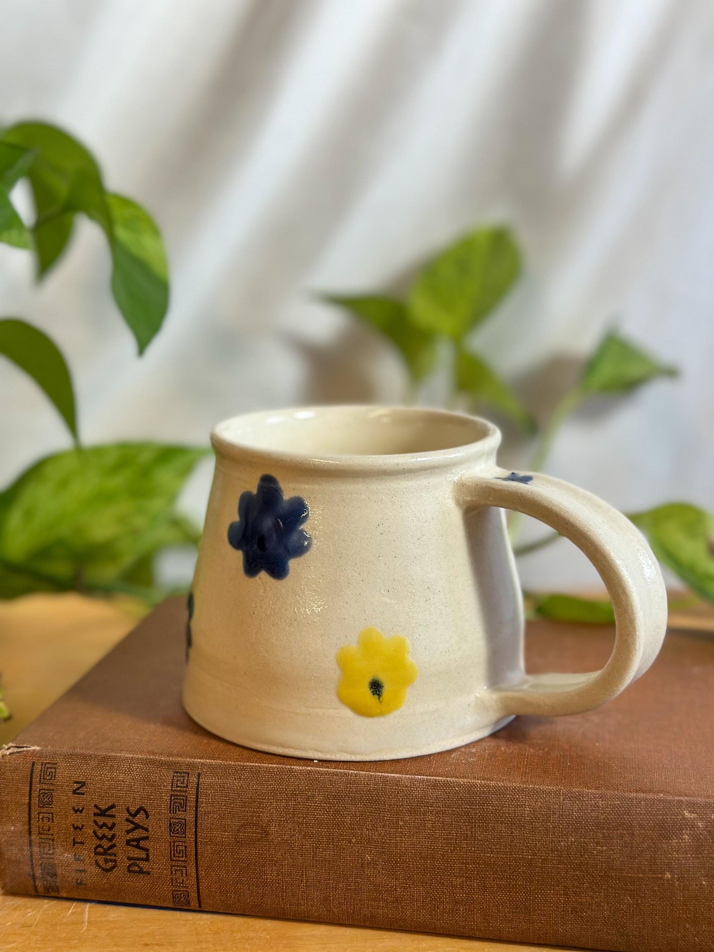 melting flowers matte coffee mug