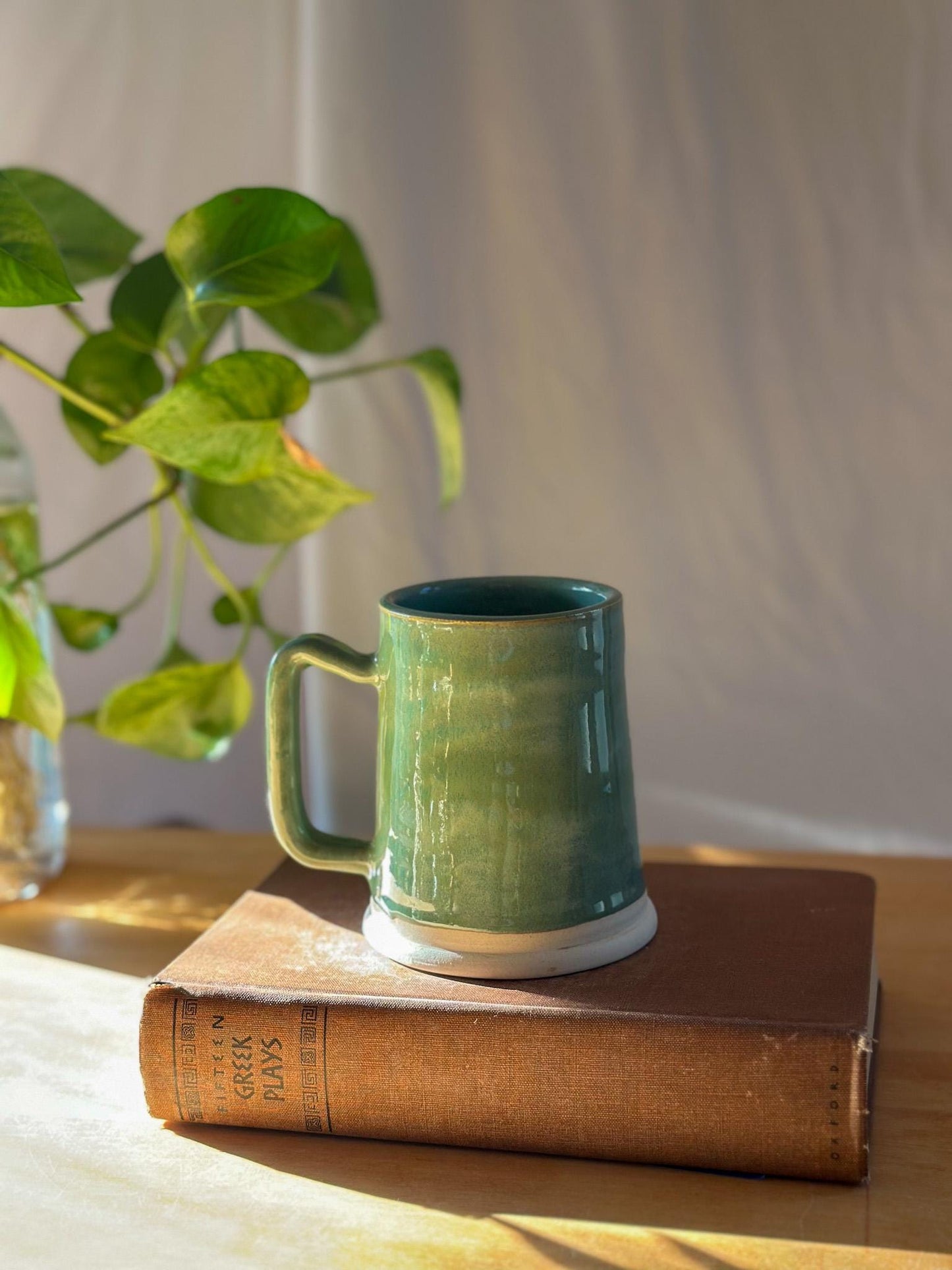 sea green coffee beer tankard mug