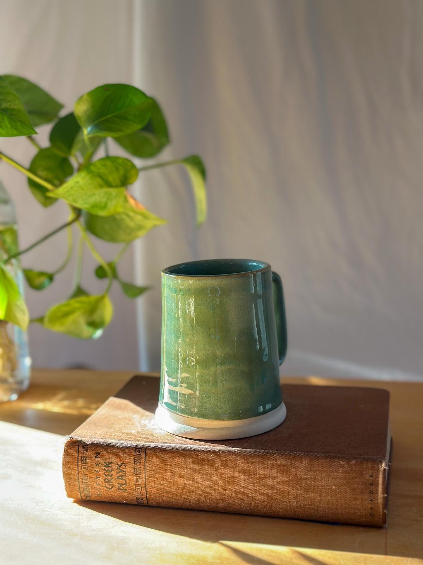 sea green coffee beer tankard mug