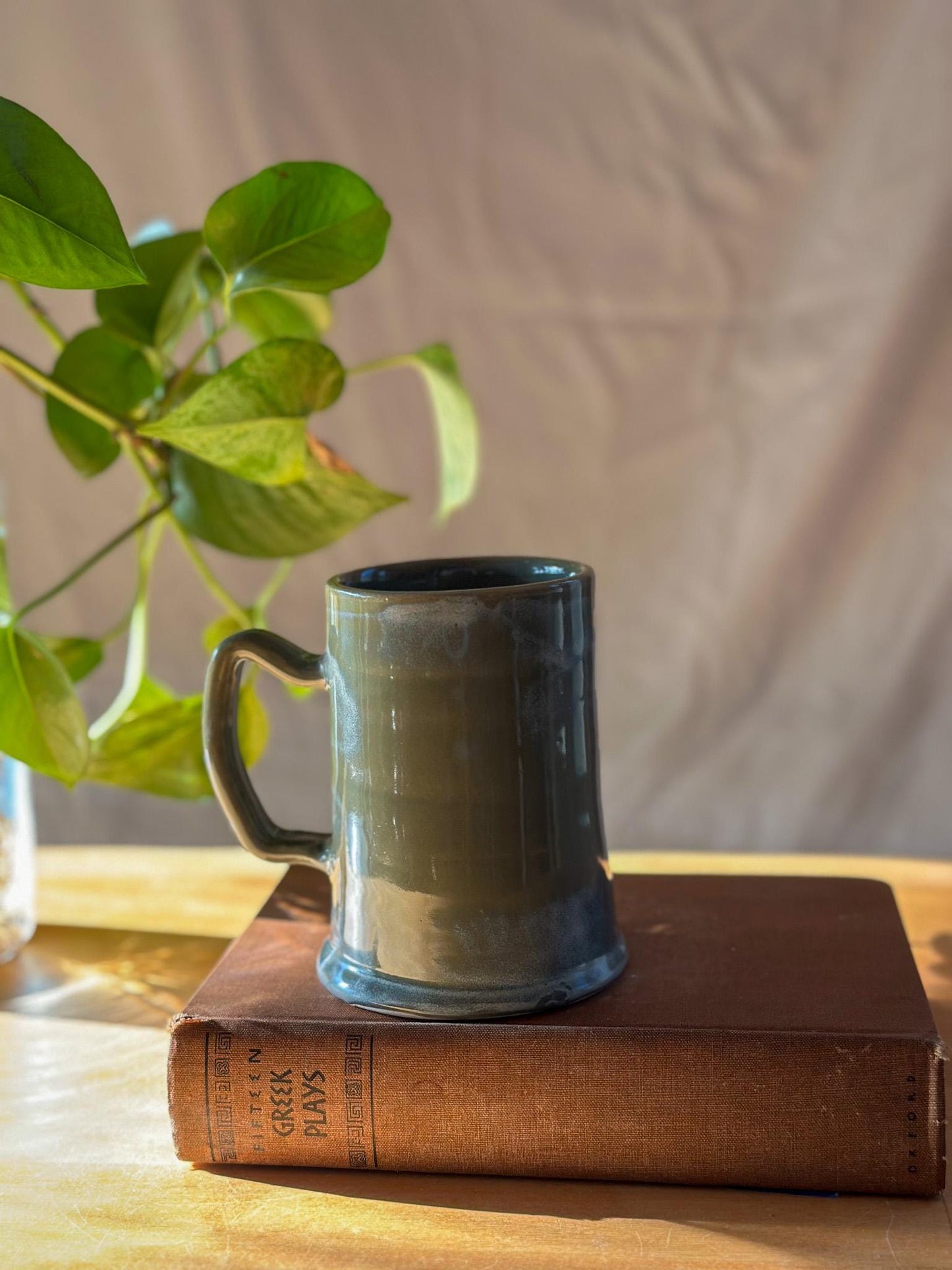 motley green coffee beer tankard mug