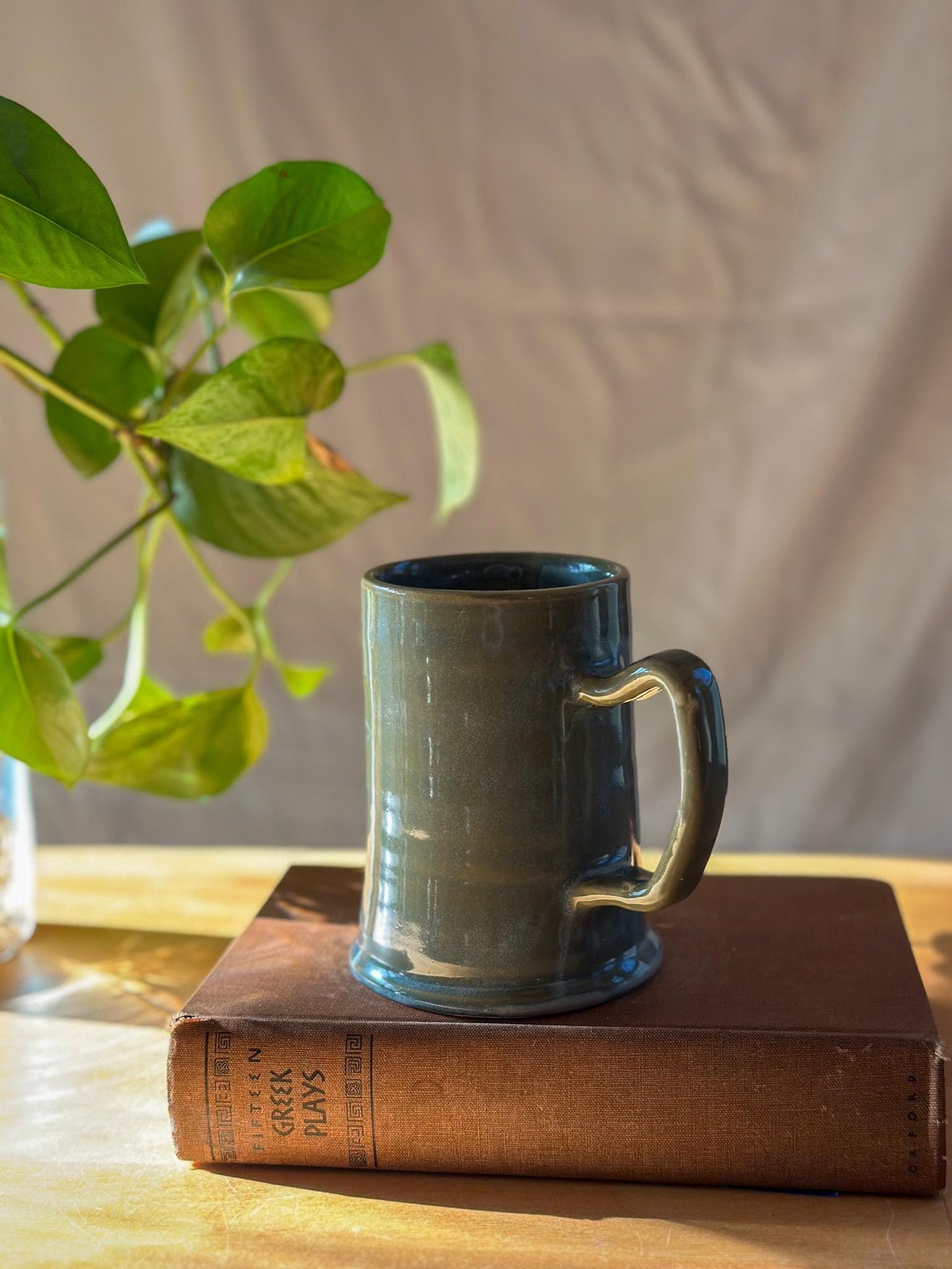 motley green coffee beer tankard mug