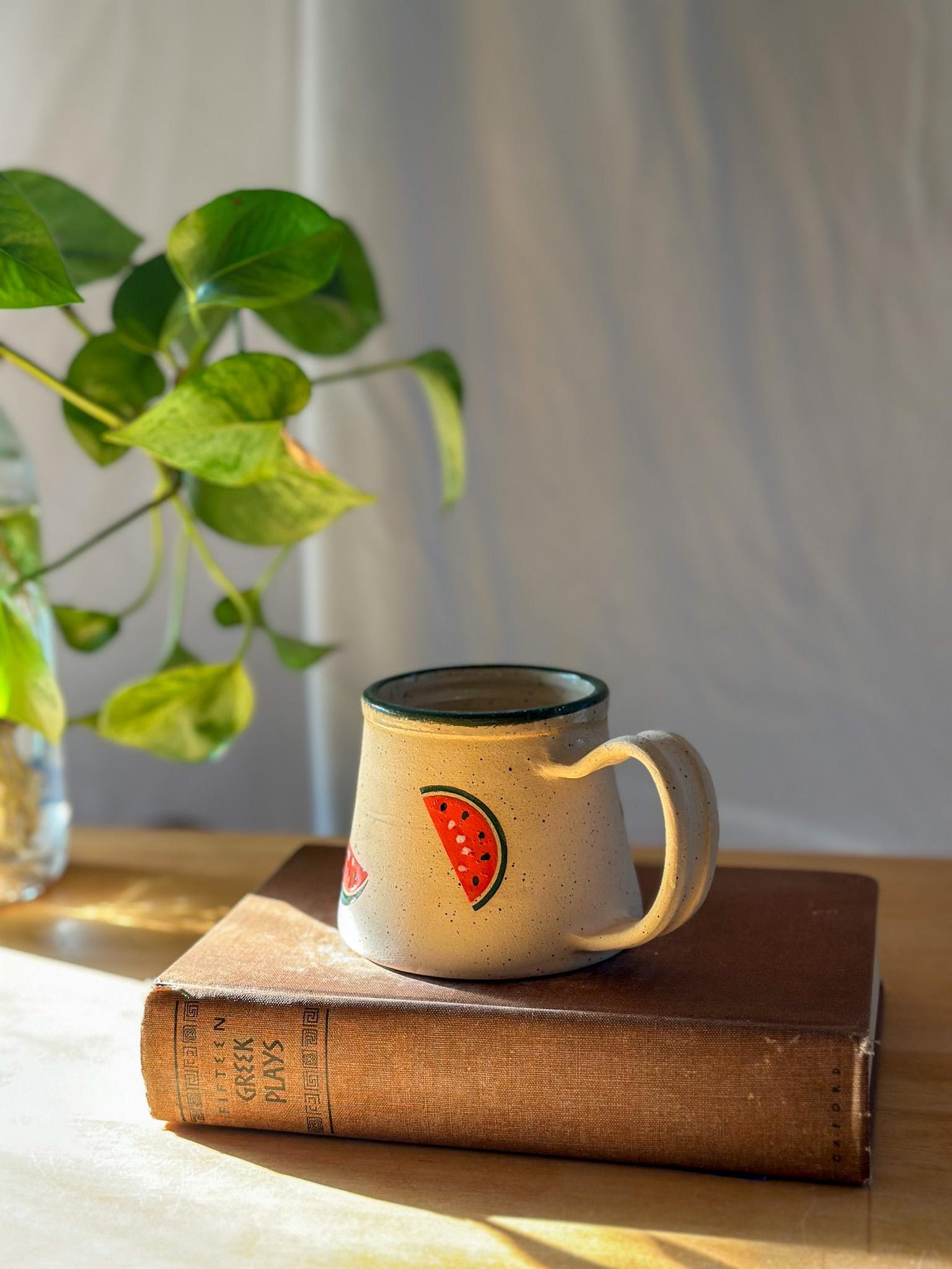 watermelon fruit matte coffee mug