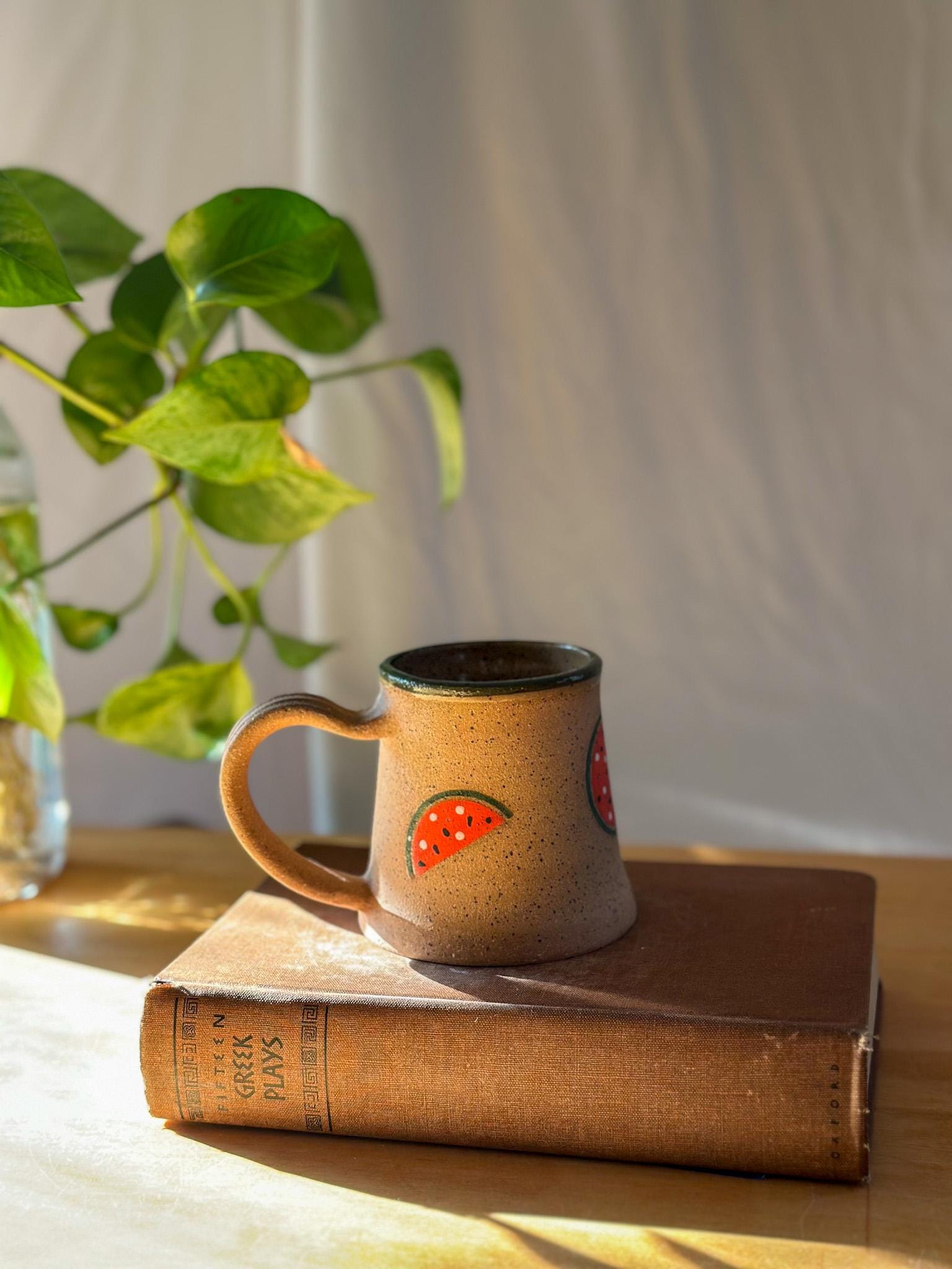 watermelon fruit matte coffee mug