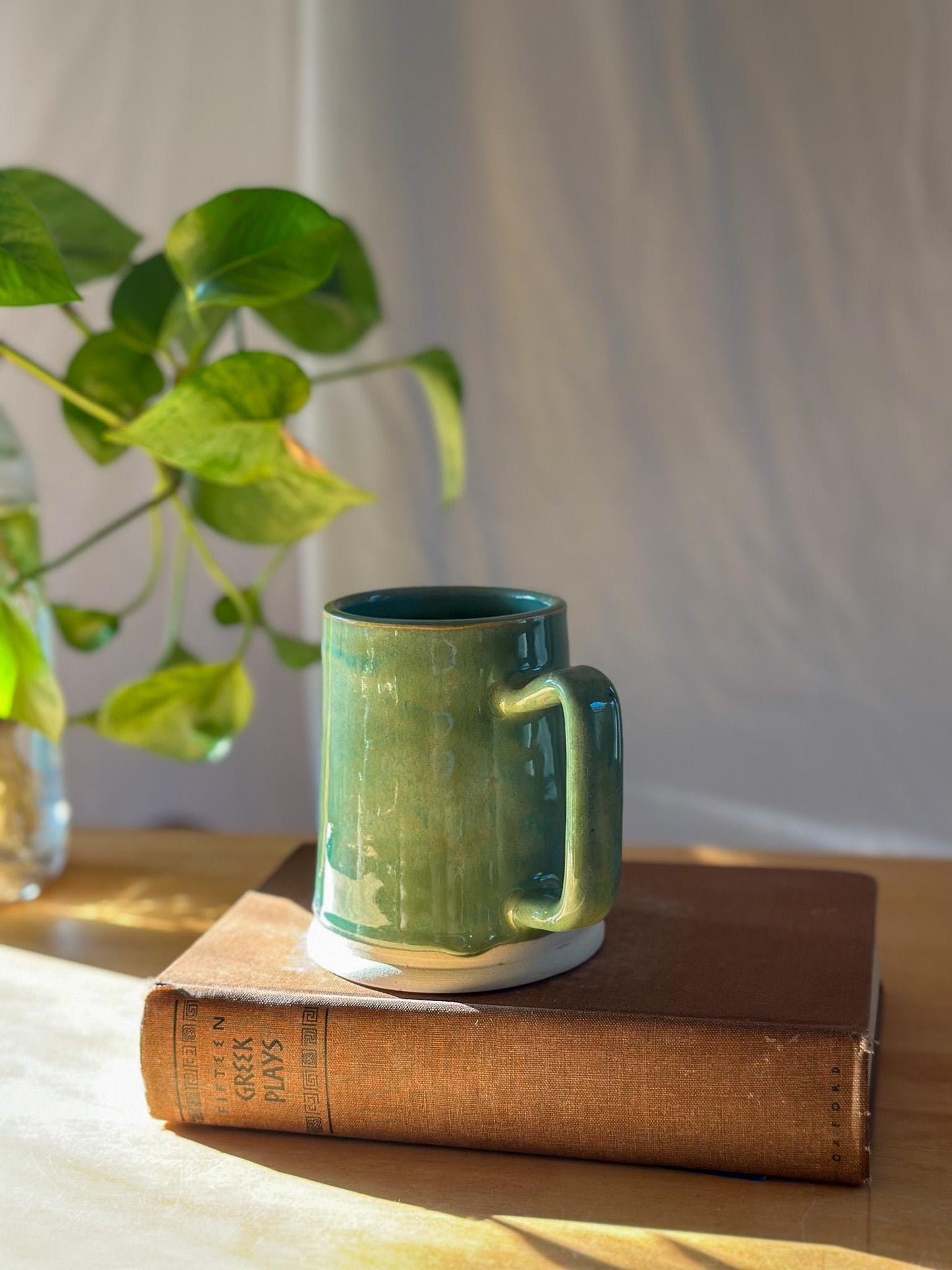 sea green coffee beer tankard mug