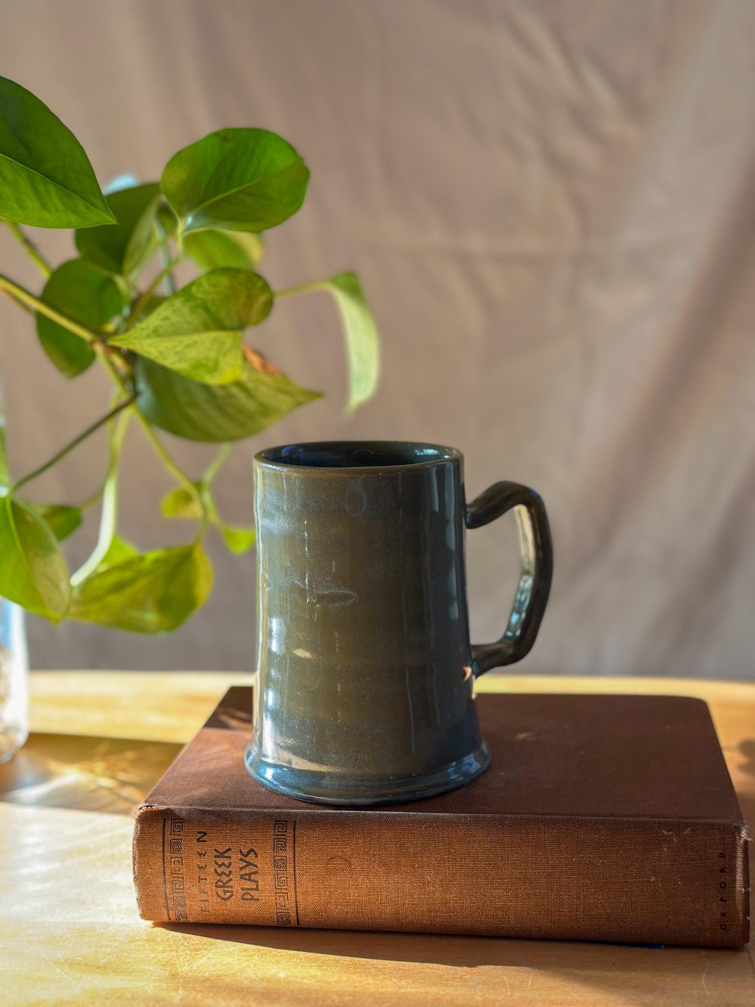 motley green coffee beer tankard mug