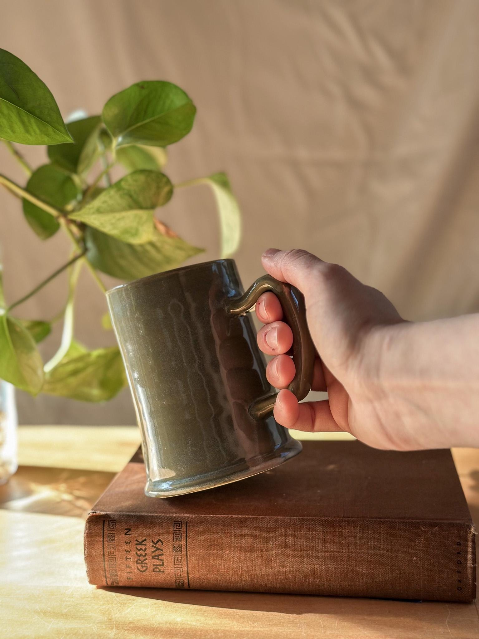 motley green coffee beer tankard mug