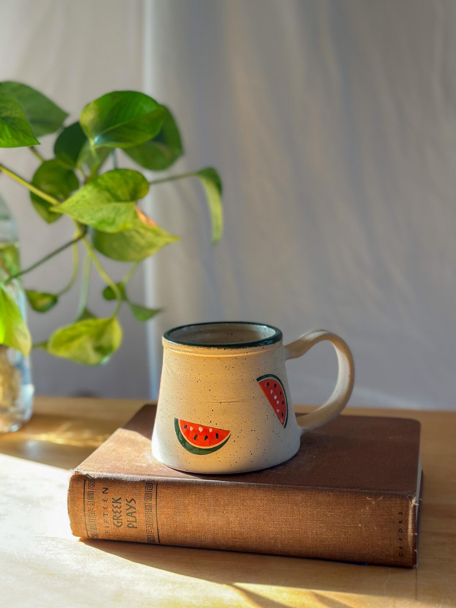 watermelon fruit matte coffee mug