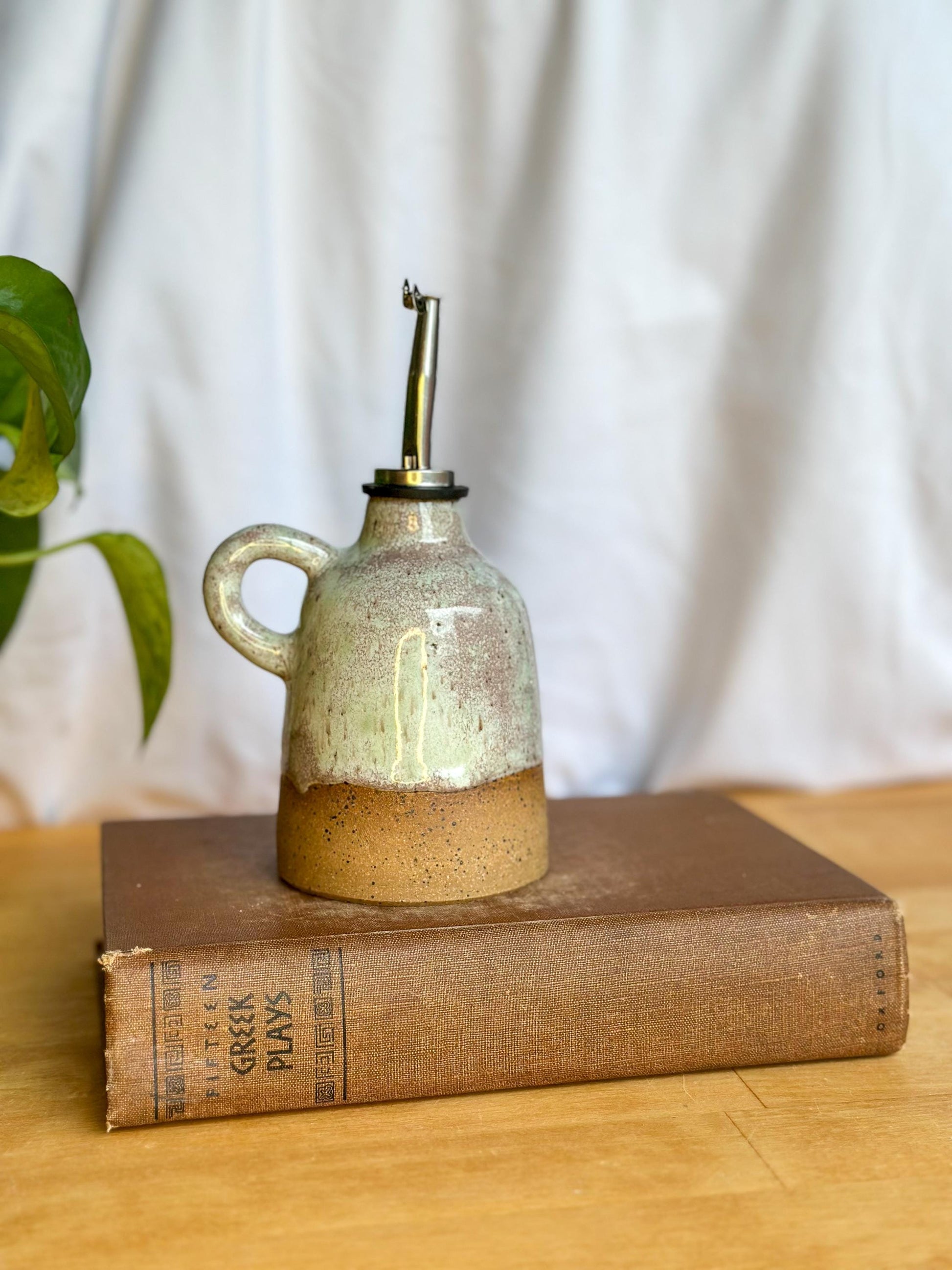 green oil cruet